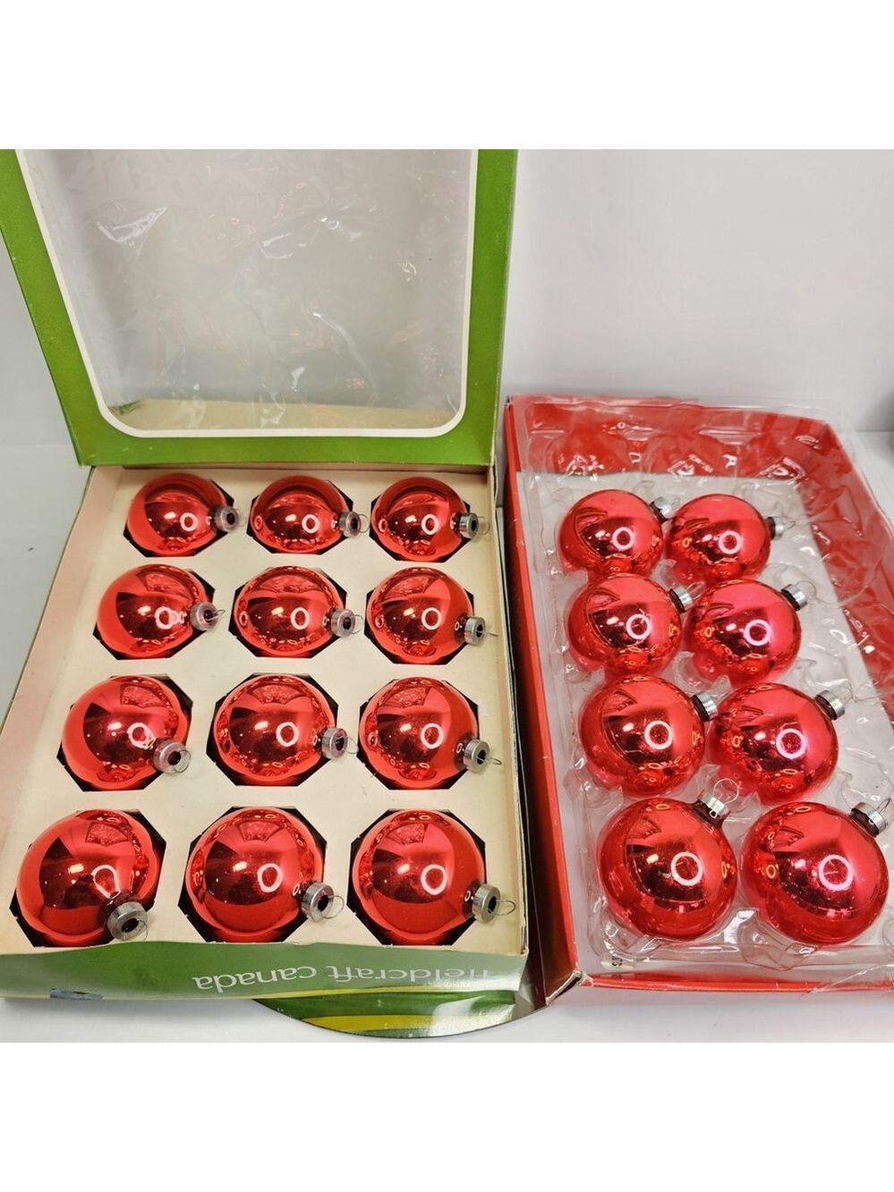 Vintage Glass Christmas Ornaments Balls Baubles Red Set Of 20 Fieldcraft Eatons